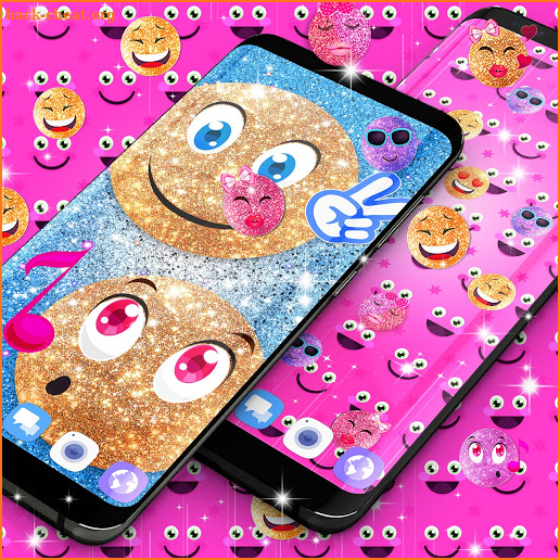 Emoji glitter live wallpaper screenshot