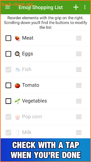 Emoji Grocery Shopping List screenshot