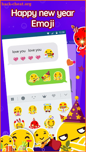 Emoji keyboard：Happy New Year screenshot