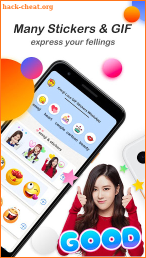 Emoji Love GIF Stickers for WhatsApp screenshot