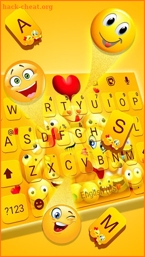 Emoji Love Keyboard Theme screenshot