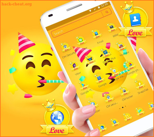 Emoji Love Launcher Theme 🤗 screenshot