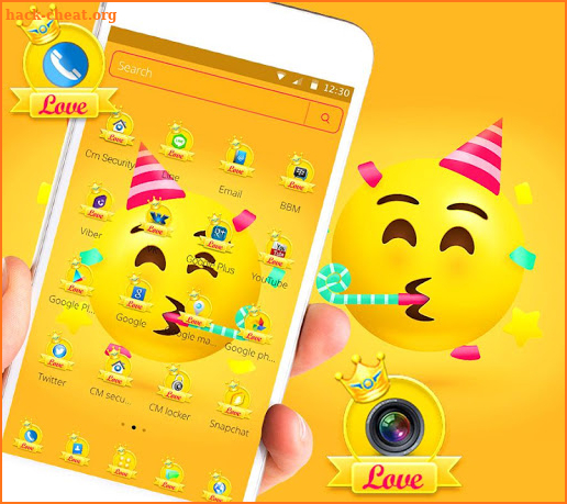 Emoji Love Launcher Theme 🤗 screenshot