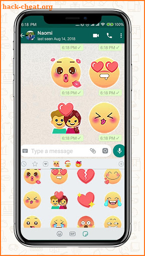Emoji Love Stickers for Chatting Apps(Add Sticker) screenshot