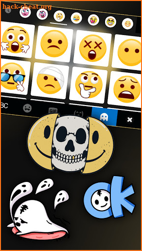 Emoji Skull Keyboard Background screenshot
