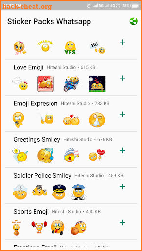 Emoji Smiley Sticker packs : WAStickerApps screenshot