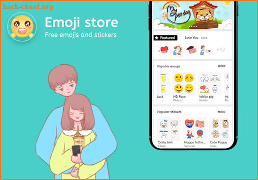 Emoji store(Android emoji and WhatsApp stickers) screenshot