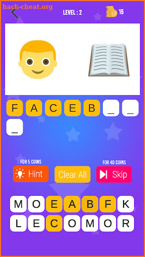 Emoji word puzzle brain quiz screenshot