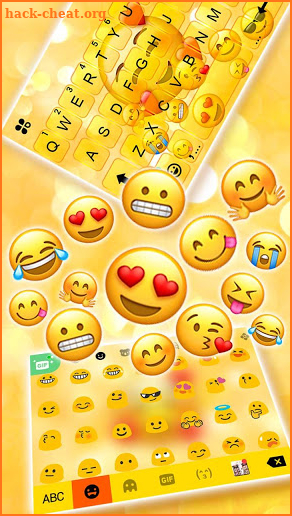 Emojis 3D Gravity Keyboard Theme screenshot