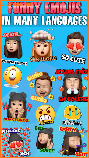 💥 EMOJIS with Funny PHRASES 3D WAstickerApps screenshot