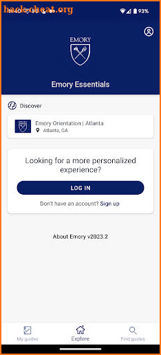 Emory Welcome screenshot