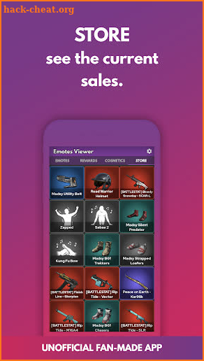 Emotes Viewer for PUBG (Cosmetics, Store and more) screenshot