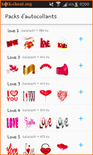 Émoticônes stickers Love - WAStickerApps screenshot