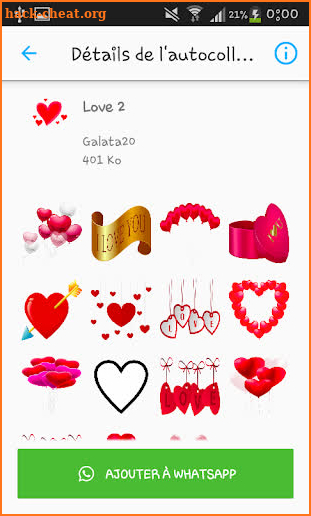 Émoticônes stickers Love - WAStickerApps screenshot