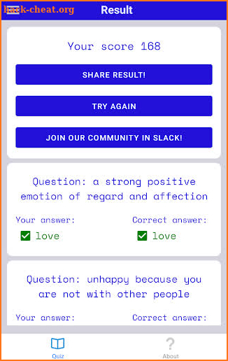 Emotion Quiz screenshot
