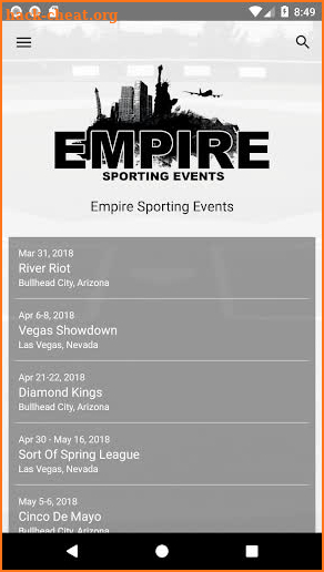 Empire Sporting Events screenshot