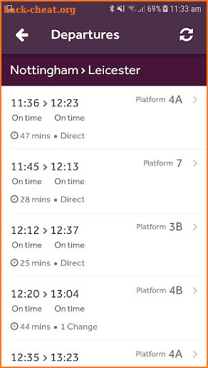 EMR - Train Times & Tickets screenshot
