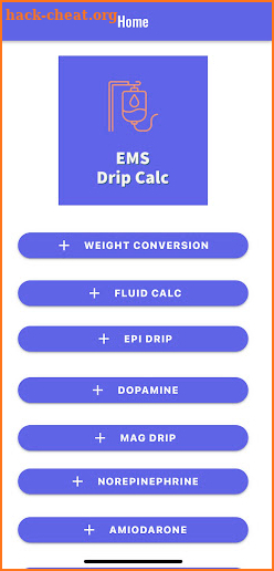 EMS Drip Calc screenshot