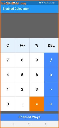 Enabled Calculator screenshot
