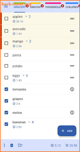 Enchan Shopping List screenshot