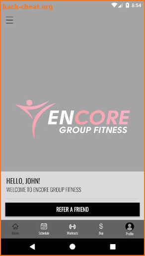 Encore Group Fitness screenshot