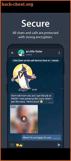 Encrypted messenger (2021 screenshot