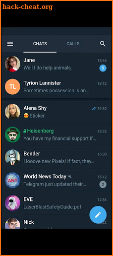 Encrypted messenger (2021 screenshot