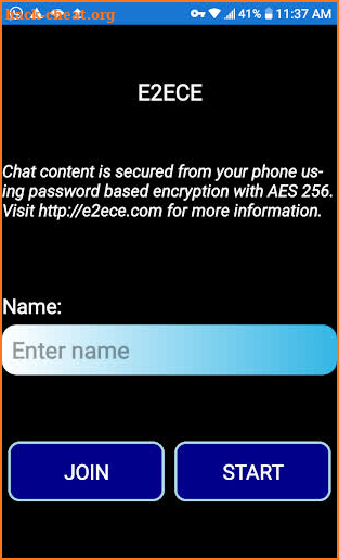End To End Chat Encryption App screenshot