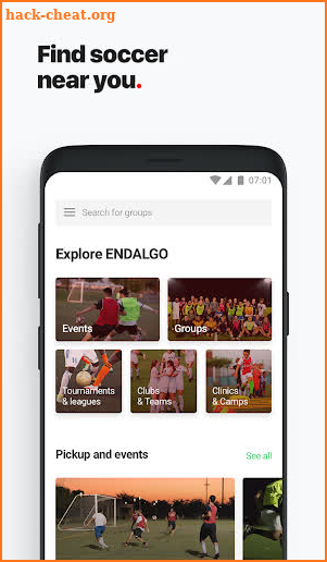 ENDALGO - Find Soccer Near You screenshot