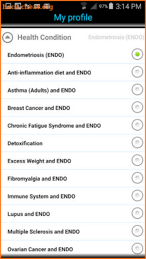 Endometriosis screenshot
