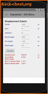 Engine Calculator screenshot