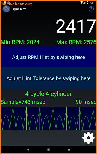 Engine RPM screenshot