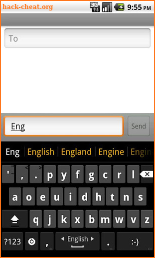 English completion dictionary screenshot