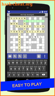 English Crossword puzzle screenshot
