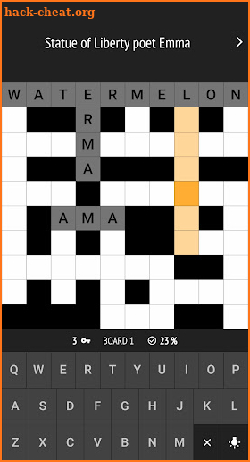 English Crossword Puzzle screenshot