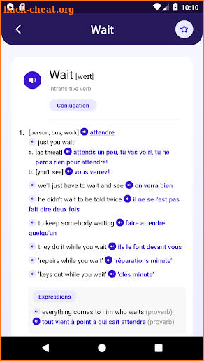English-French Dictionary screenshot
