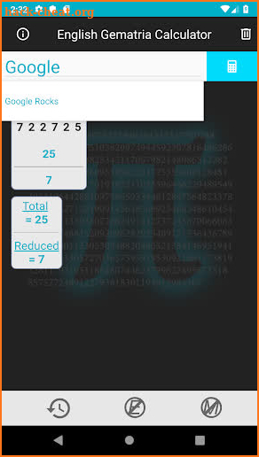 English Gematria Calculator screenshot