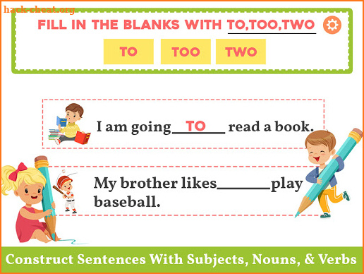 English Grammar and Vocabulary for Kids screenshot