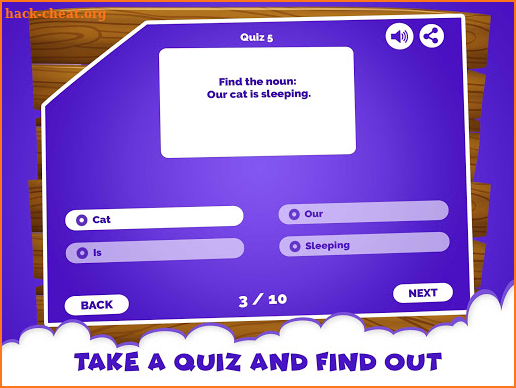 English Grammar Noun Quiz Game screenshot