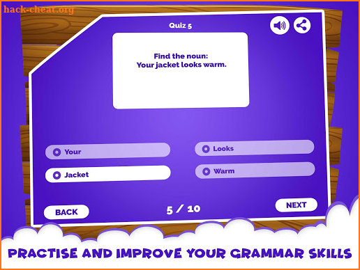 English Grammar Noun Quiz Game screenshot