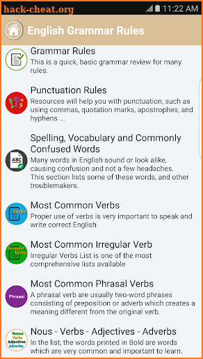 English Grammar Rule Handbooks screenshot