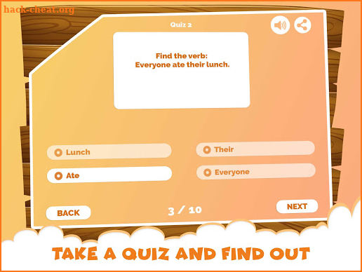 English Grammar Verb Quiz Game screenshot