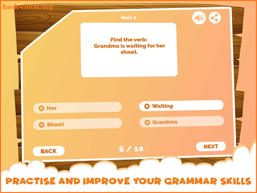 English Grammar Verb Quiz Game screenshot