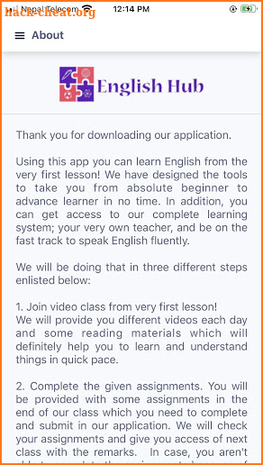 English Hub screenshot