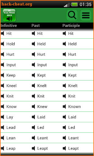 English Irregular Verbs screenshot