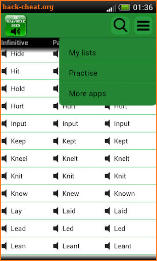 English Irregular Verbs screenshot