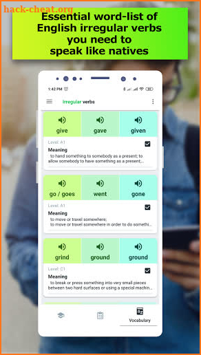 English Irregular Verbs. Learn English Words screenshot