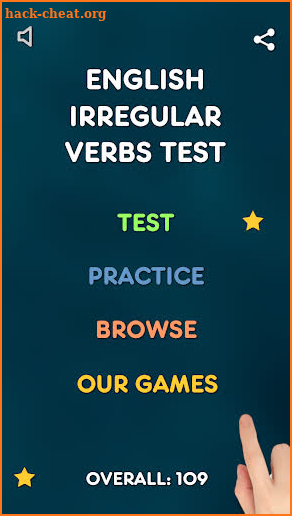 English Irregular Verbs Test & Practice PRO screenshot