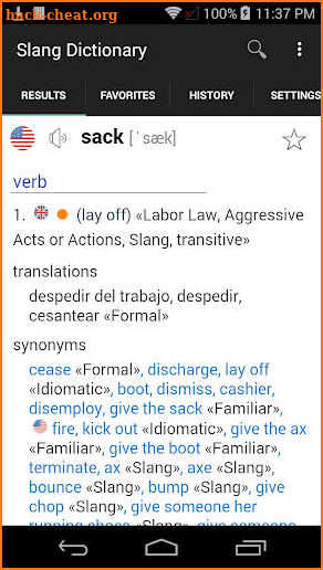 English Spanish Slang Dictionary screenshot