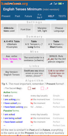 English Tenses. Short Course screenshot
